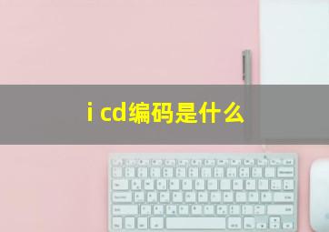 i cd编码是什么